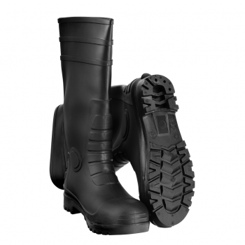 BOTA  PVC NEGRA PUNTA Y PLANTILLA